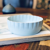 Japanese flower hana Seto yaki flower small bowl petal oval bowl small bowl Fruit salad cereal bowl