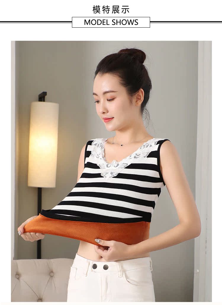 Mùa thu và mùa đông ngắn Slim cộng với áo độn nhung đa năng bên ngoài mặc áo dệt kim chạm đáy với áo không tay nữ các kiểu áo vest nữ hàn quốc