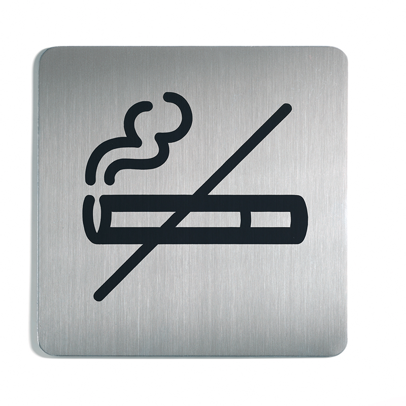 German original imported office supplies Dubao DURABLE matte stainless steel sign no smoking large