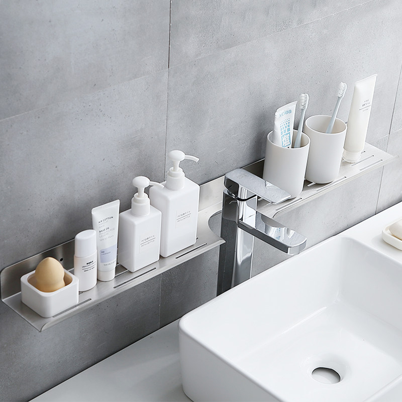 Bathroom washstand rack toilet toilet supplies powder room wall-mounted punch-free storage artifact