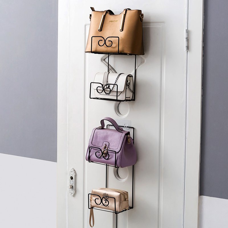 Behind the door, put bags, hangers, wardrobes, multi-layer households, shelves for school bags, storage artifact, finishing racks, hanging baskets