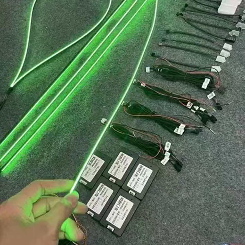 64 color ultra-thin acrylic LED free of threading medium control soles car door body handle storage gradient rhythm atmosphere light-Taobao