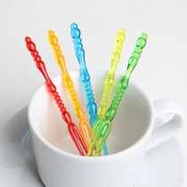 20 Japanese acrylic fruit fork children colorful cute fruit sign cake food fork reused