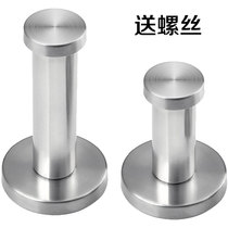 Stainless steel adhesive hook single hook waterproof rust-proof door rear bag hook wardrobe clothes hook kitchen tableware hook screw screw
