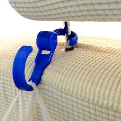 2-pack car backrest hook Baby stroller armrest rotatable universal hook Color ABS plastic S hook