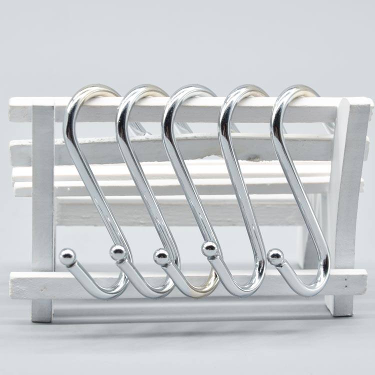 15 pieces of 430 stainless steel S hook hook bathroom non-rust durable clothing store hook kitchen tableware hook