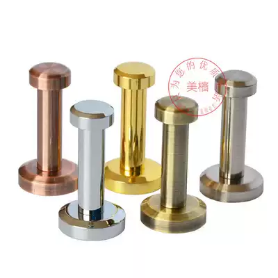Solid copper cylindrical adhesive hook bathroom waterproof non-rust clothes hook color metal coat hook single hook bedroom