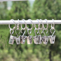20pcs stainless steel shower curtain clip flower strong anti-rust shower curtain hook ring clip curtain clip buckle metal sawtooth