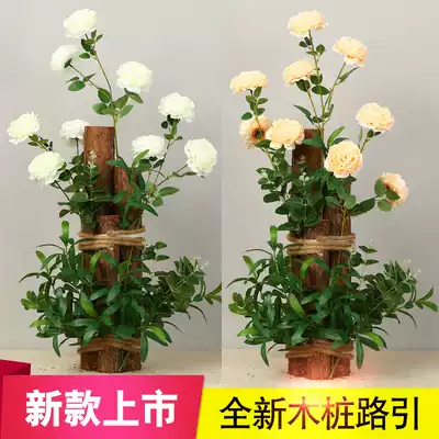 The new forest stake road leads the pastoral wedding road leads the catwalk road leads the hotel shopping mall to decorate the window floral ornaments