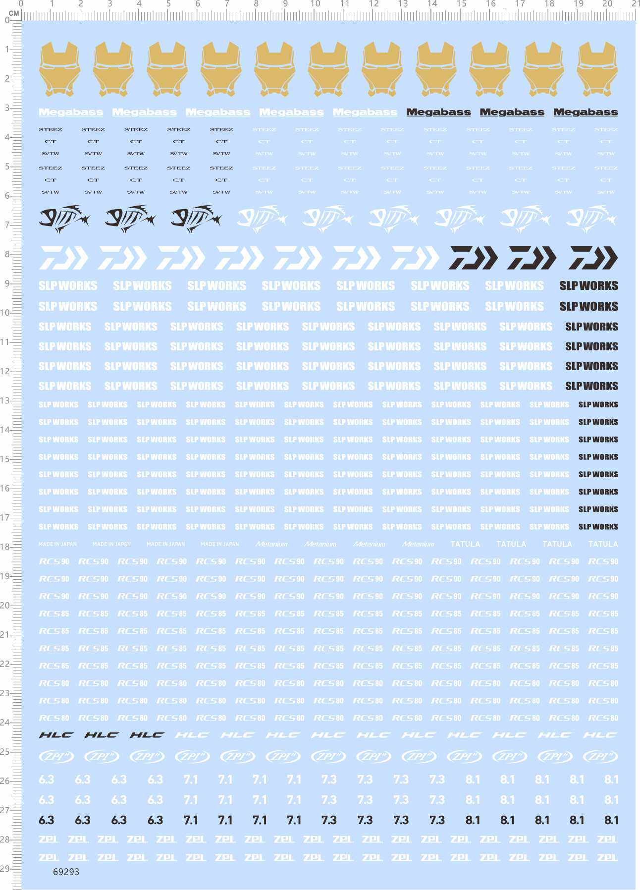 Comprehensive series Iron Man Japanese Giant Bass Pattern Universal Signs Special Water Sticker (69293)