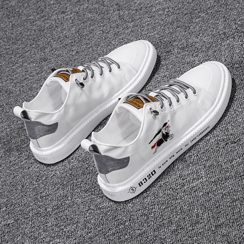 Hong Kong Tide Cards 2022 New Little White Shoes Men's Han Edition 100 Lap Breathable Casual Shoes Street Pat Sails Shoes Handsome Hoverboard Shoes