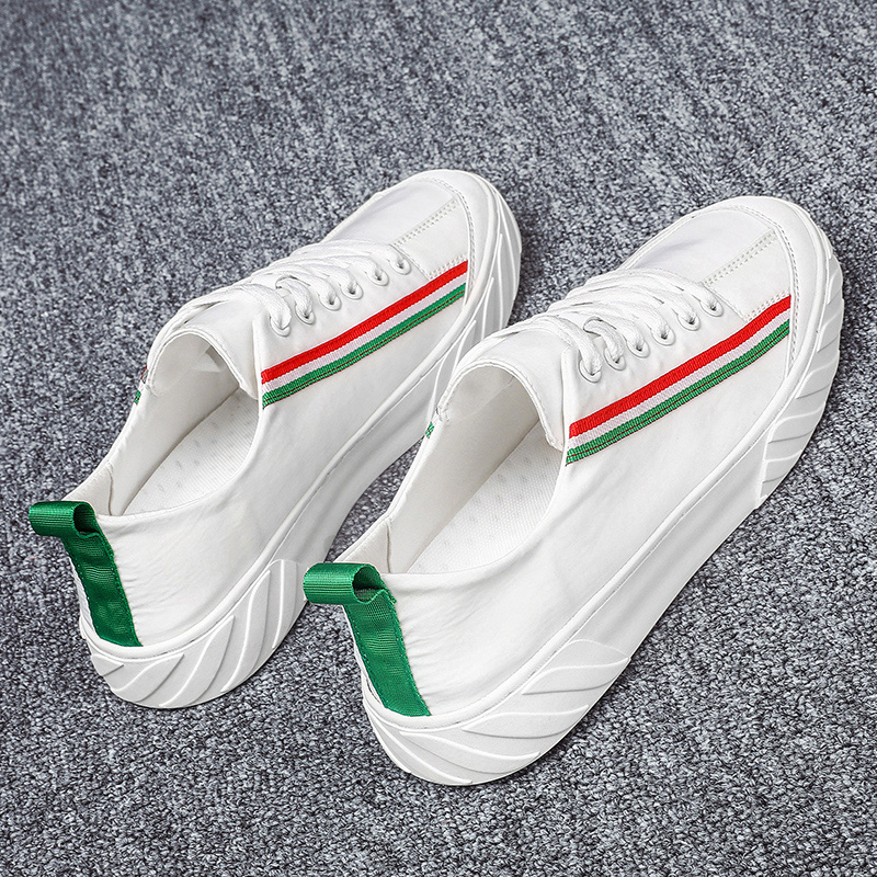 Hong Kong Tide Card 2020 New Little White Shoe Men's Han Edition 100 Lap Breathable Ice Silk Sails Cloth Shoes Handsome Casual Shoes Board Shoes