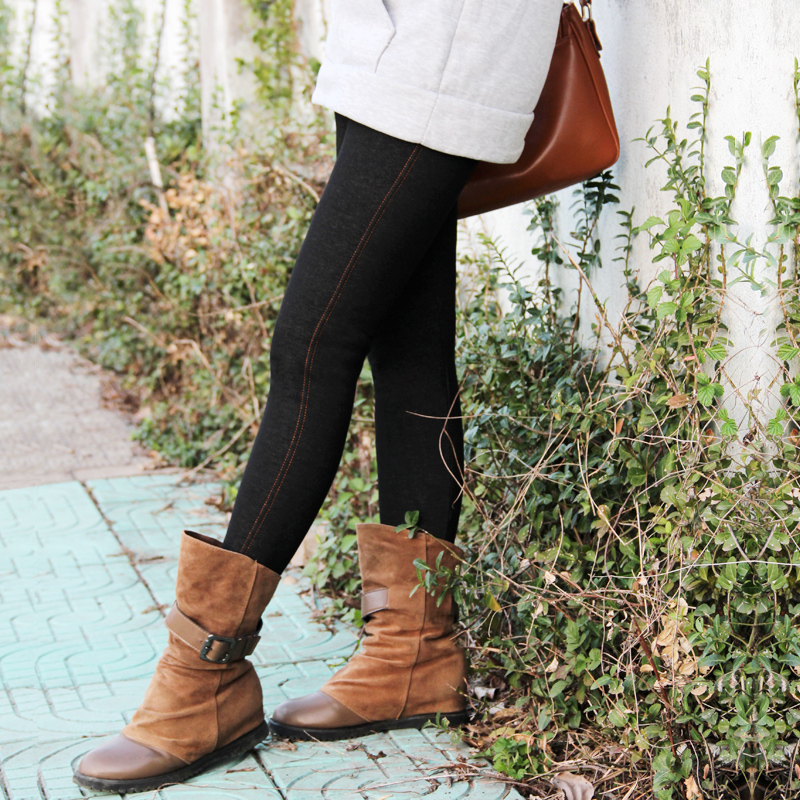 Tundra Ground Zone Woman Cora Suede Modale Bamboo Fiber Thickened Warm Pants Imitation Denim Jeans