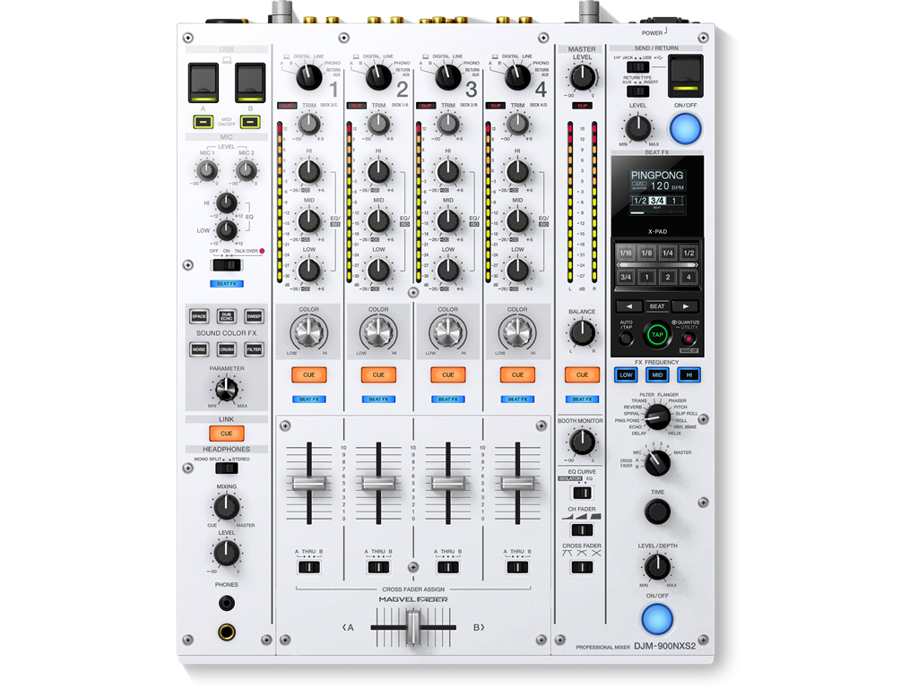 Pioneer djm-900nxs2 remix desk pioneer 900 generations of DJ controller silver white serato lane sound card