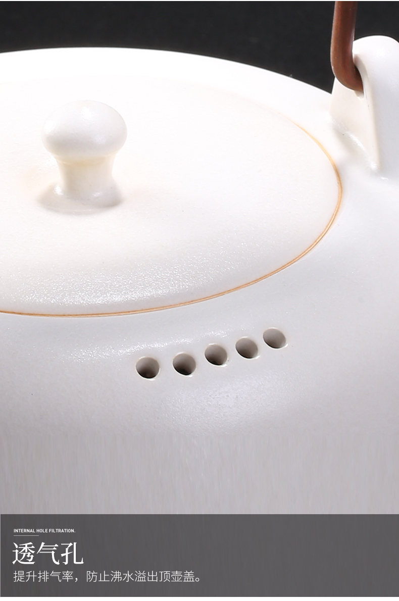 Electric TaoLu boiled tea, white clay soda glaze on the jug kettle health ceramic tea stove teapot small jiangnan