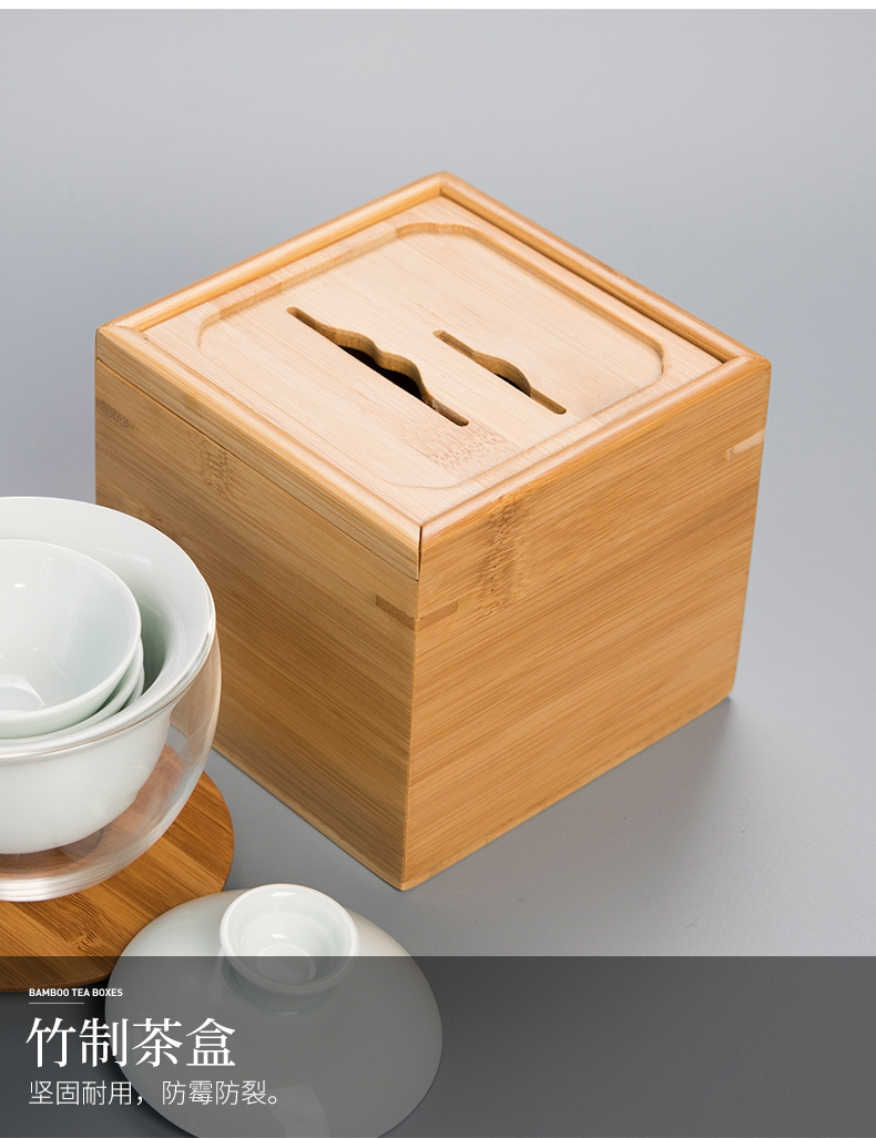 Tour travel along with ceramic tea set suit portable BaoHu a pot of three cups of creative kunfu tea tea