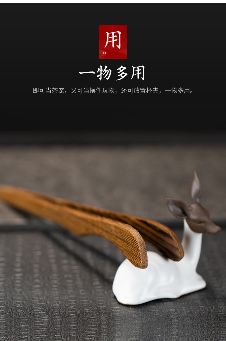 Ceramic kung fu tea set with parts tea table furnishing articles checking out creative pet rabbit tea to keep playing on tea