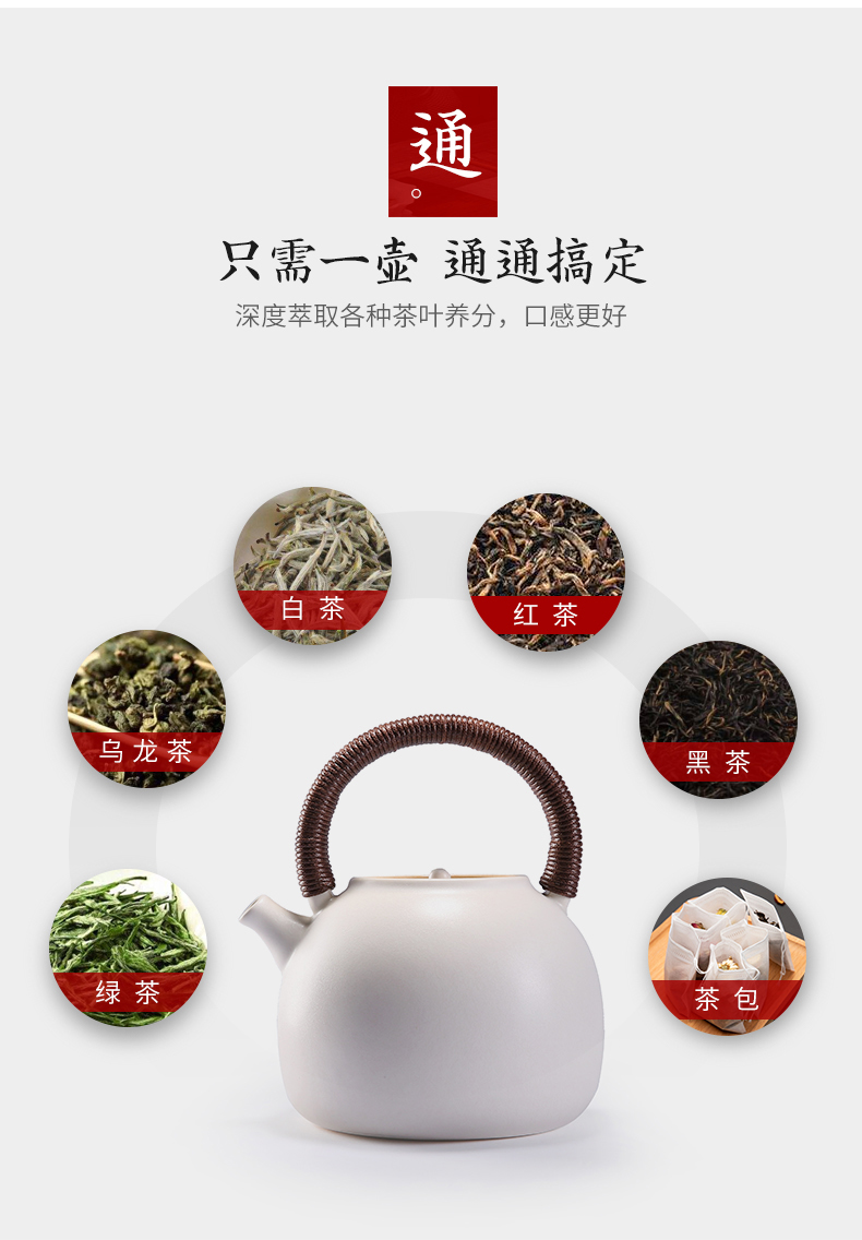 Electric TaoLu boiled tea, white clay soda glaze on the jug kettle health ceramic tea stove teapot figured pot