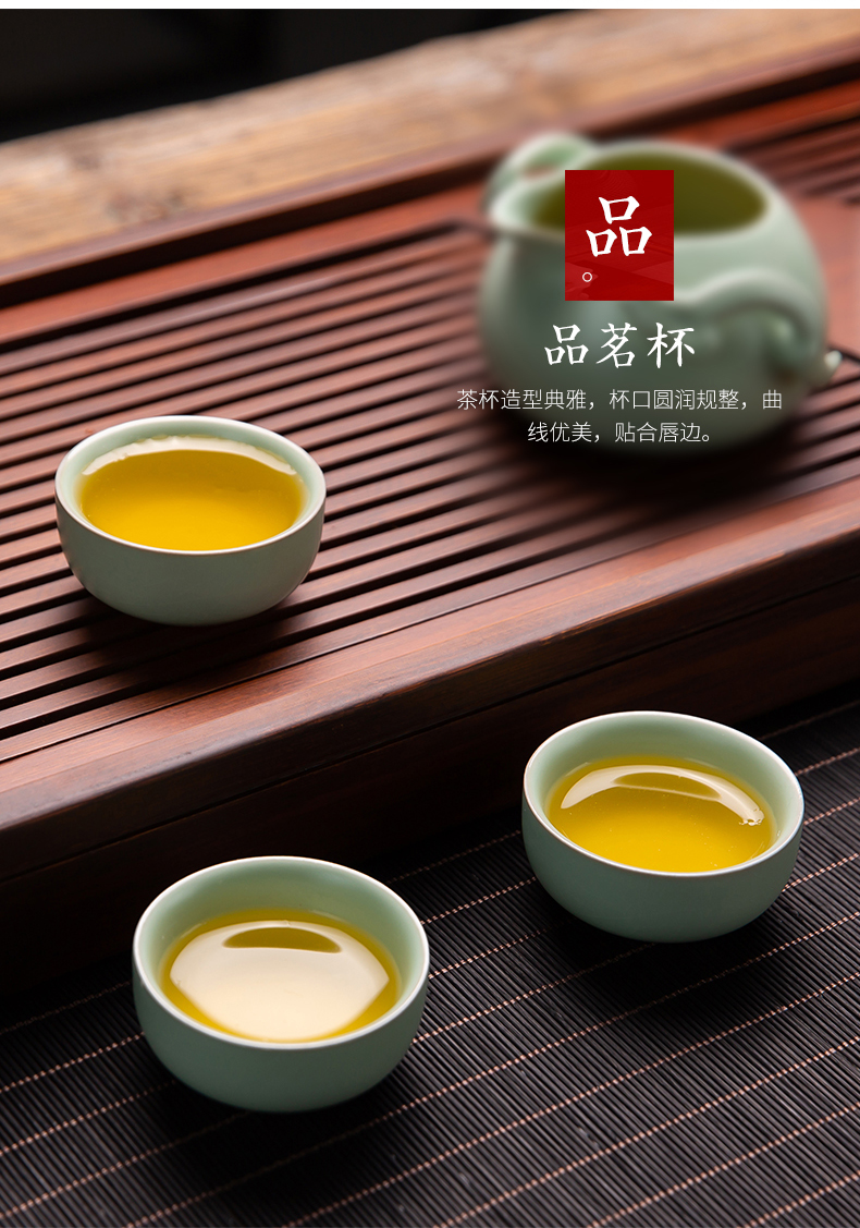 Ceramic kung fu tea tea set suits for your up cup home open piece of Chinese can have contracted tea taking office