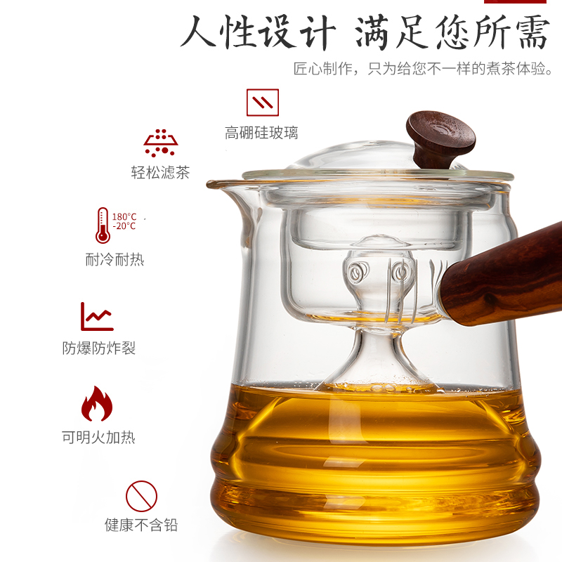 Thickening large - capacity glass pot of household cooking steaming kettle boil water curing pot of tea, the electric TaoLu high - temperature steam pot