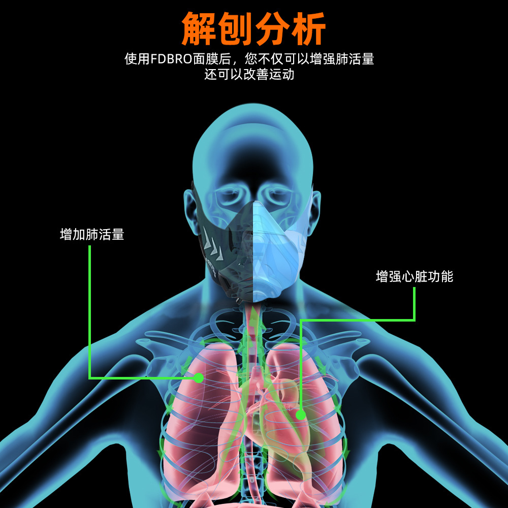 高原訓練スモッグ防止マスク制御低無酸素高海抜自虐ランニング抵抗運動フィットネス屋外口,タオバオ代行-チャイナトレーディング