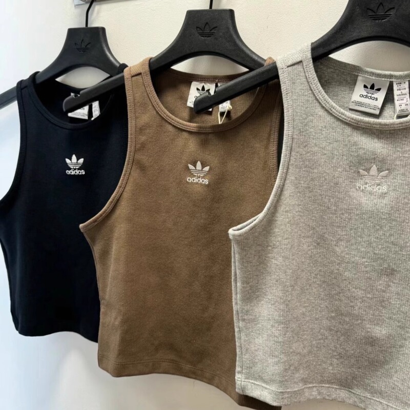 Adidas Solid Color Logo Slim Fit Crew Neck Tank Top Ij8261-8251 Ir5931 Jc9009
