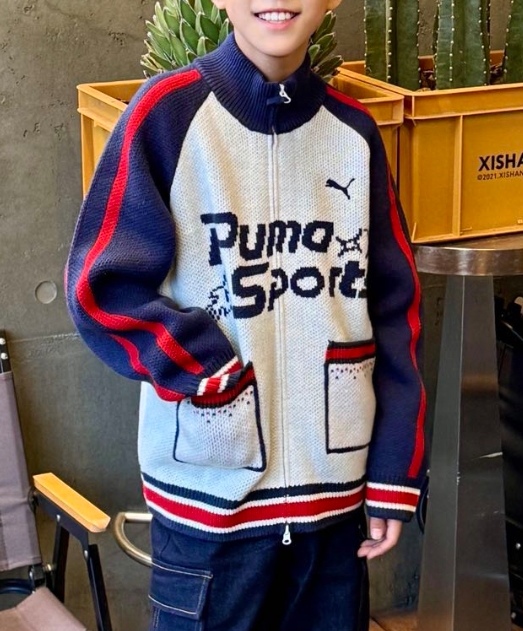 Puma Genuine 2026 New Children's Sports Casual Knitted Cardigan Sweater 353425103102-00318 Puma Genuine 2026 New Children's Sports Casual Knitted Cardigan Sweater 353425103102-00318