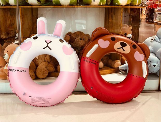 Mùa hè 2018 trẻ em mới bơi vòng bơm hơi có thể là ghế bơi cho bé thỏ bơi vòng cung cấp nước phao tay bơi cho bé