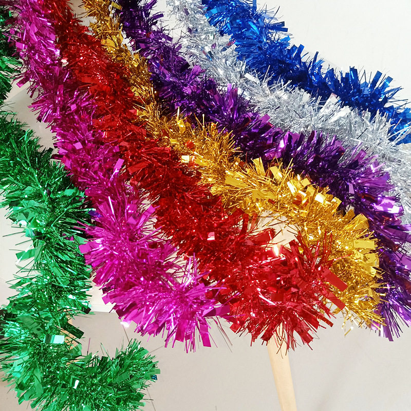 Festive Christmas Plus Rough Wool Top Ceiling Decoration Laflower Ribbon School Events Colorful Bar Stage Fruit Basket Trim around-Taobao