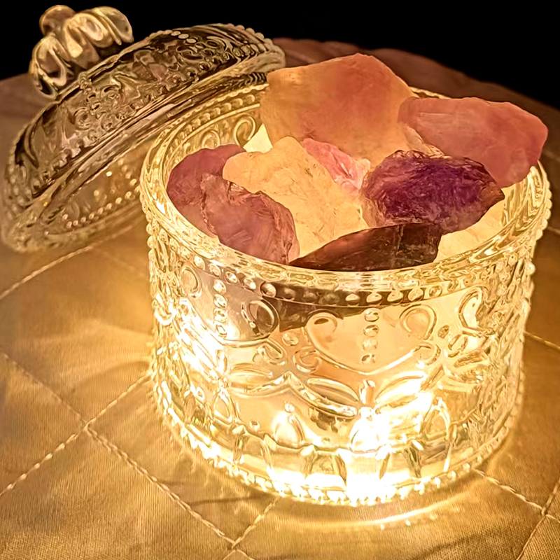 Bedroom fragrant lavender Dormitory Ambience Cups atmosphere Cup Enlarged Fragrant Stone Storage Box European-style Essential Oil Crystal Glass Bottle-Taobao