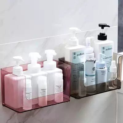 Bathroom rack cosmetics storage box mask skin care box toilet wash table suction wall-free wall hanging