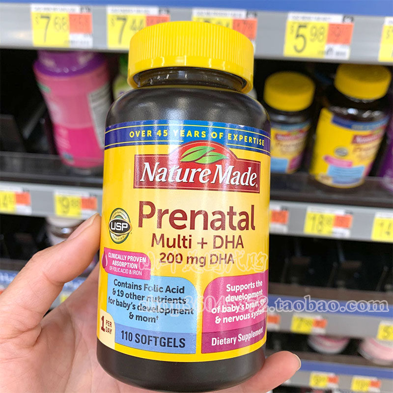 Nature Made Pregnant Women's Multivitamin with DHA Folic Acid 110 Capsules