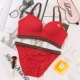 Red SpongeBob Lace Bra Set Đồ lót đám cưới của phụ nữ Kích thước lớn Tập hợp đồ lót của cô gái Hoàn thành không có dấu vết