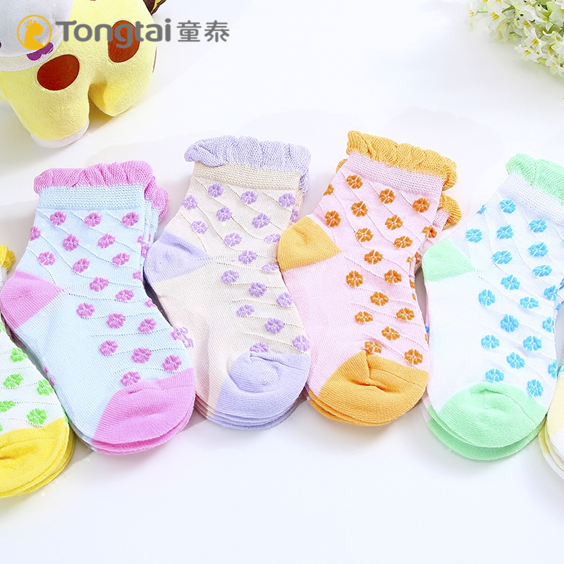 Tongtai summer thin loose socks cotton baby socks baby socks toddler boneless stitched small socks 3 to 5 years old
