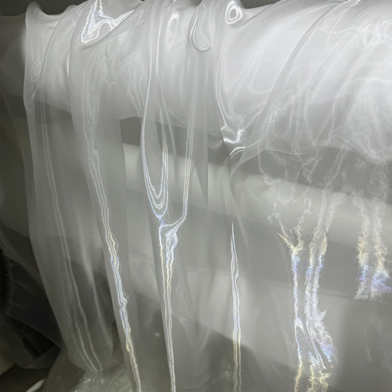 Italian Light and Airy Nano Flow Gauze, Soft and Drapedy, White Reflective Gauze for Wedding Background Decoration Italian Light and Airy Nano Flow Gauze, Soft and Drapedy, White Reflective Gauze for Wedding Background Decoration