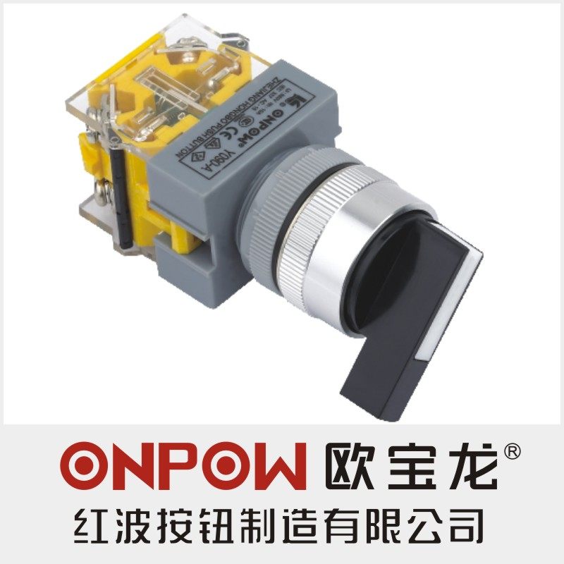 ONPOW Ou Baolong LAS0-Q (Y090-A) rotary handle selector switch 22mm Chinese red wave button