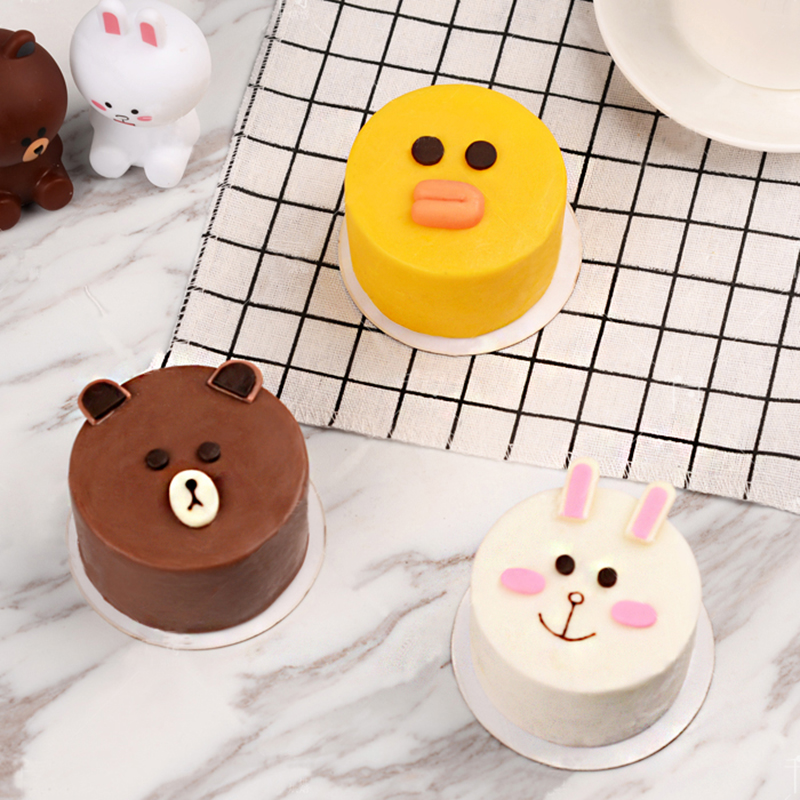 Gấu nâu Kenny Rabbit Sally Chicken Cake West Point Phụ kiện trang trí Khuôn Pháp Mousse Fondant Silicone Phương pháp dòng - Tự làm khuôn nướng khuôn bánh tart