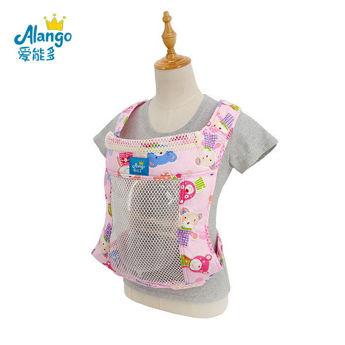 Ainengduo labor-saving neck protection pure cotton breathable mesh lightweight windproof and dustproof newborn baby traditional four-claw double shoulder strap
