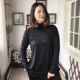 Phụ nữ size lớn 2018 thu đông mới màu nửa rắn cổ cao chạm đáy áo béo mm dài tay áo thun cotton áo thun nữ áo măng tô nữ dáng dài