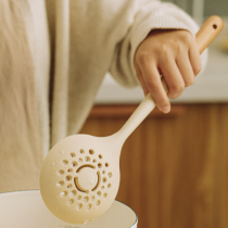 Tree leakable spoon Home Food grade Silicone Gel Scoop Dumplings Small Spoon Kitchen Hot Pot Strainer Scoop Filter Soup Spoon