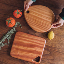 Tree Can Uolulu Wood Chopping Block Home Antibacterial Case Plate Cut Fruit Kitchen Solid Wood Large Stick Board Whole Wood Small Cutting Board Vegetable Pier