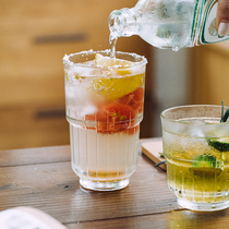 Tree glimpse stackable crystal glass thickened Cup household tea cup coffee cup simple water Cup ins Wind