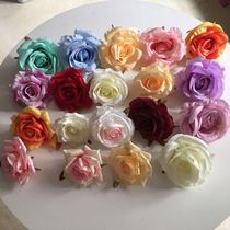 Simulation fake rose headband rod single red rose living room decoration bouquet silk flower fake flower wedding flower arrangement material