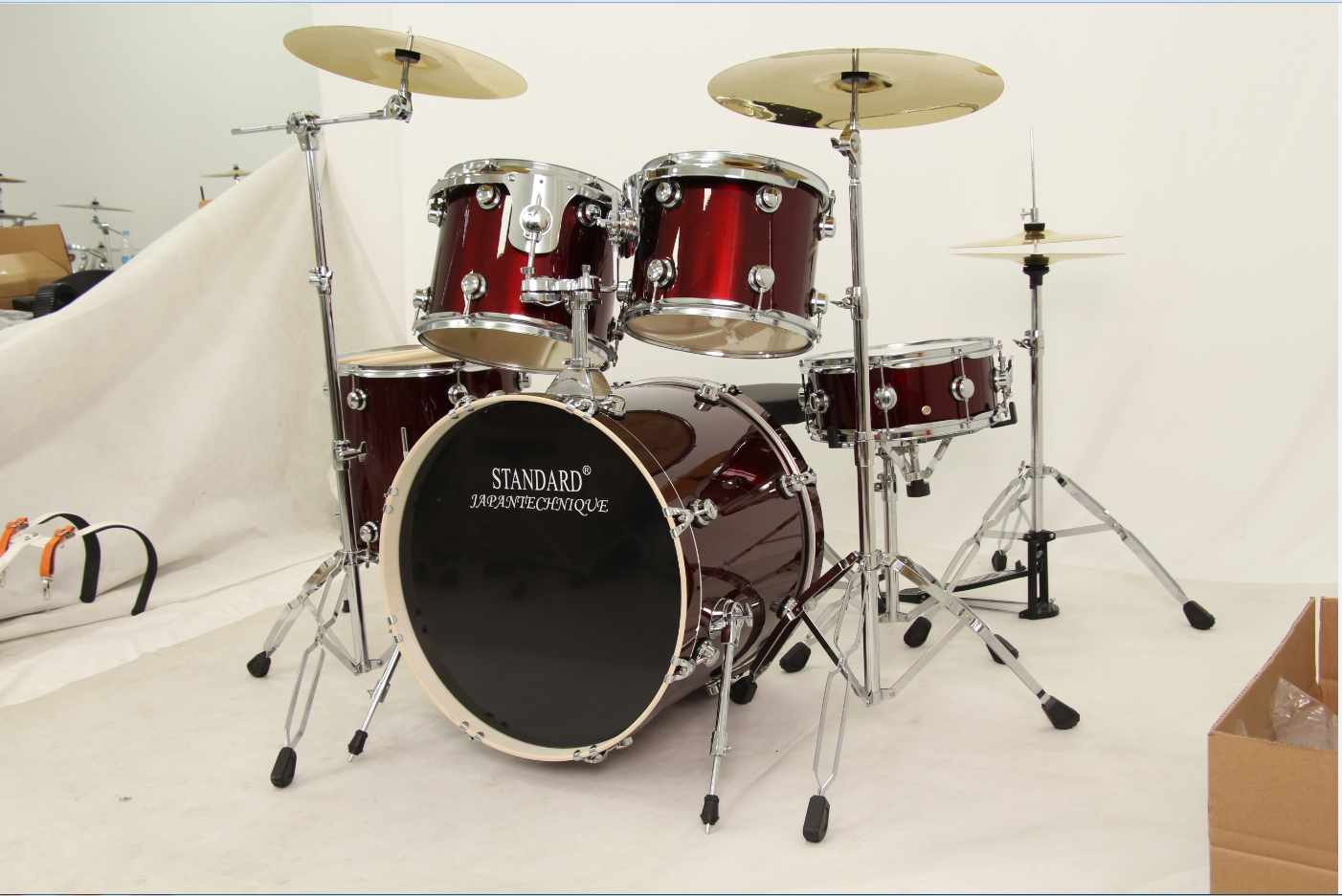 High quality 5 drums 3 cymbals adult drum kit jazz drum color can be customized