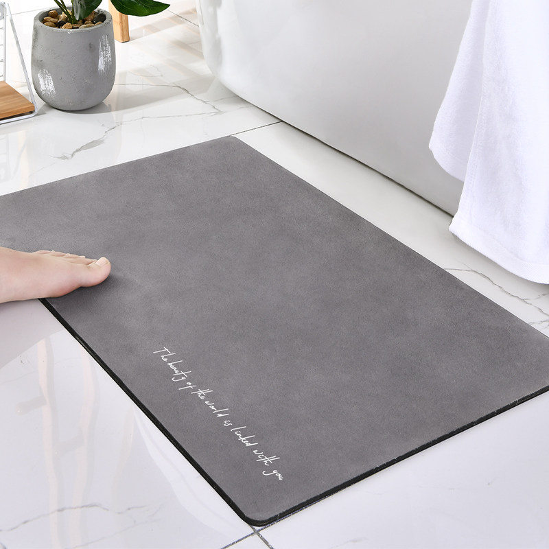 Graphene absorbent floor mat bathroom door mat toilet door quick dry non-slip foot pad soft diatom mud toilet entrance