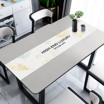 Nordic light and luxurious leather table cloth waterproof and oil-free anti-burn and burn-proof thick pvc table cushion tea table Home net red Living room