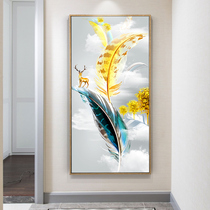 Entrance decorative painting mural Nordic living room hanging painting Corridor aisle Entrance painting vertical version of modern simple Feng Shui hanging painting