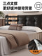 Wax oil leather bedside cushion removable and washable soft bag large back leather cushion bedroom tatami bed back cushion