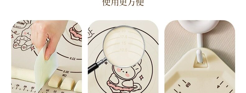Разминание мат 硅胶揉面垫加厚食品级家用擀面垫子和面板防滑加大号面食案板烘焙 Azusa morning