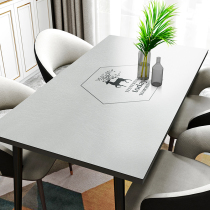 Light extravagant high-grade leather table cloth waterproof and oil-free anti-burn and burn-proof table tea table cushions rectangular living room Home